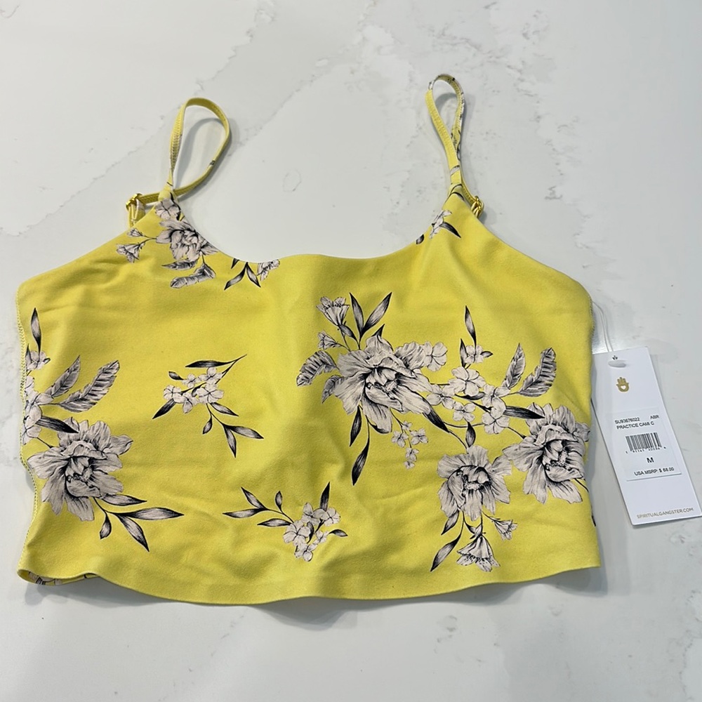 Spiritual Gangster Yellow Floral Tank